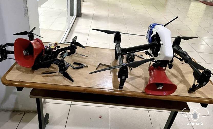 Sử dụng máy bay drone tuyên truyền giám sát người dân