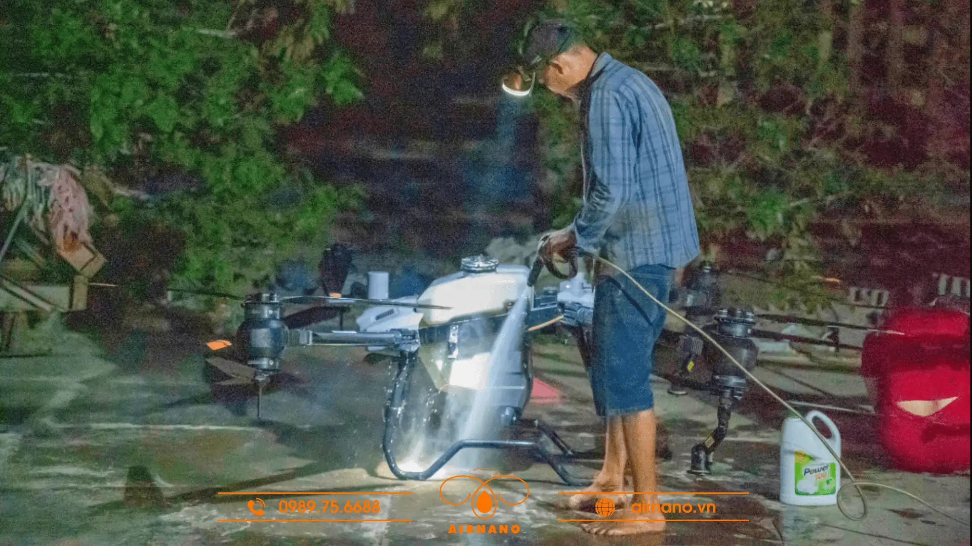 Hướng dẫn vệ sinh máy bay phun thuốc DJI T50