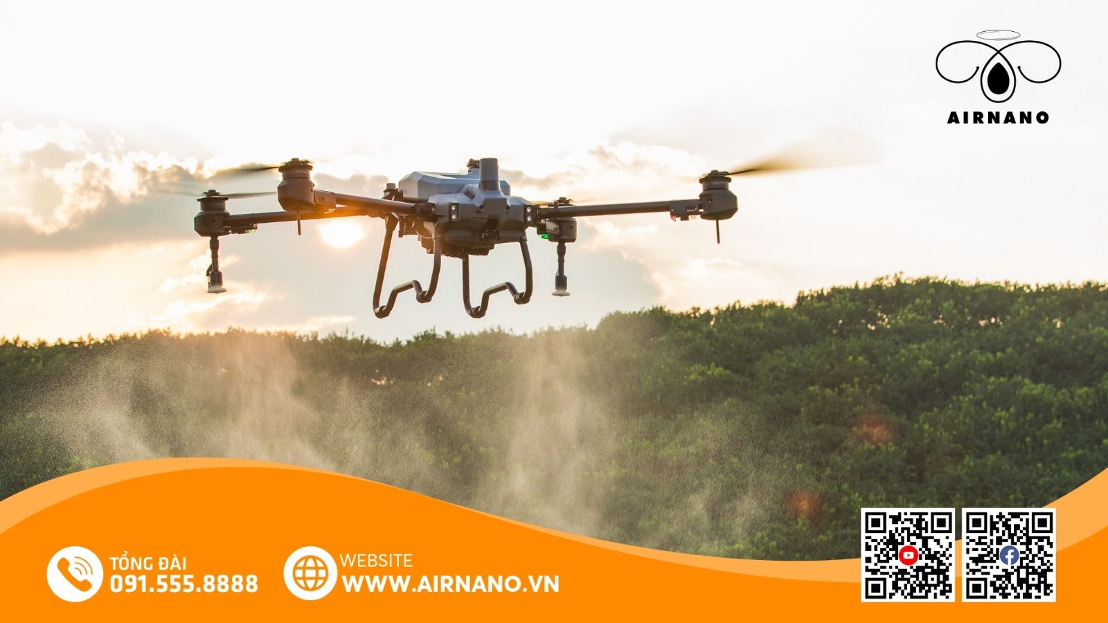 5 Lợi ích hàng đầu của máy bay không người lái khi phun thuốc cho cây cam