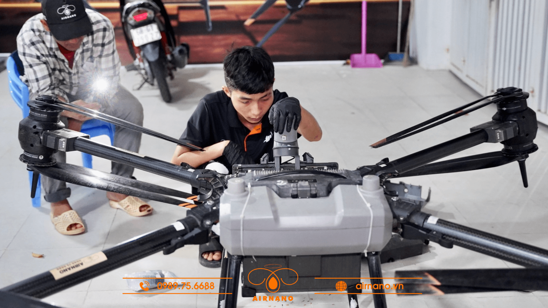 Hướng dẫn vệ sinh máy bay phun thuốc DJI T40