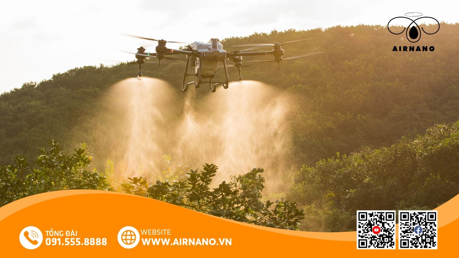 Ứng dụng máy bay phun thuốc cho cây cam