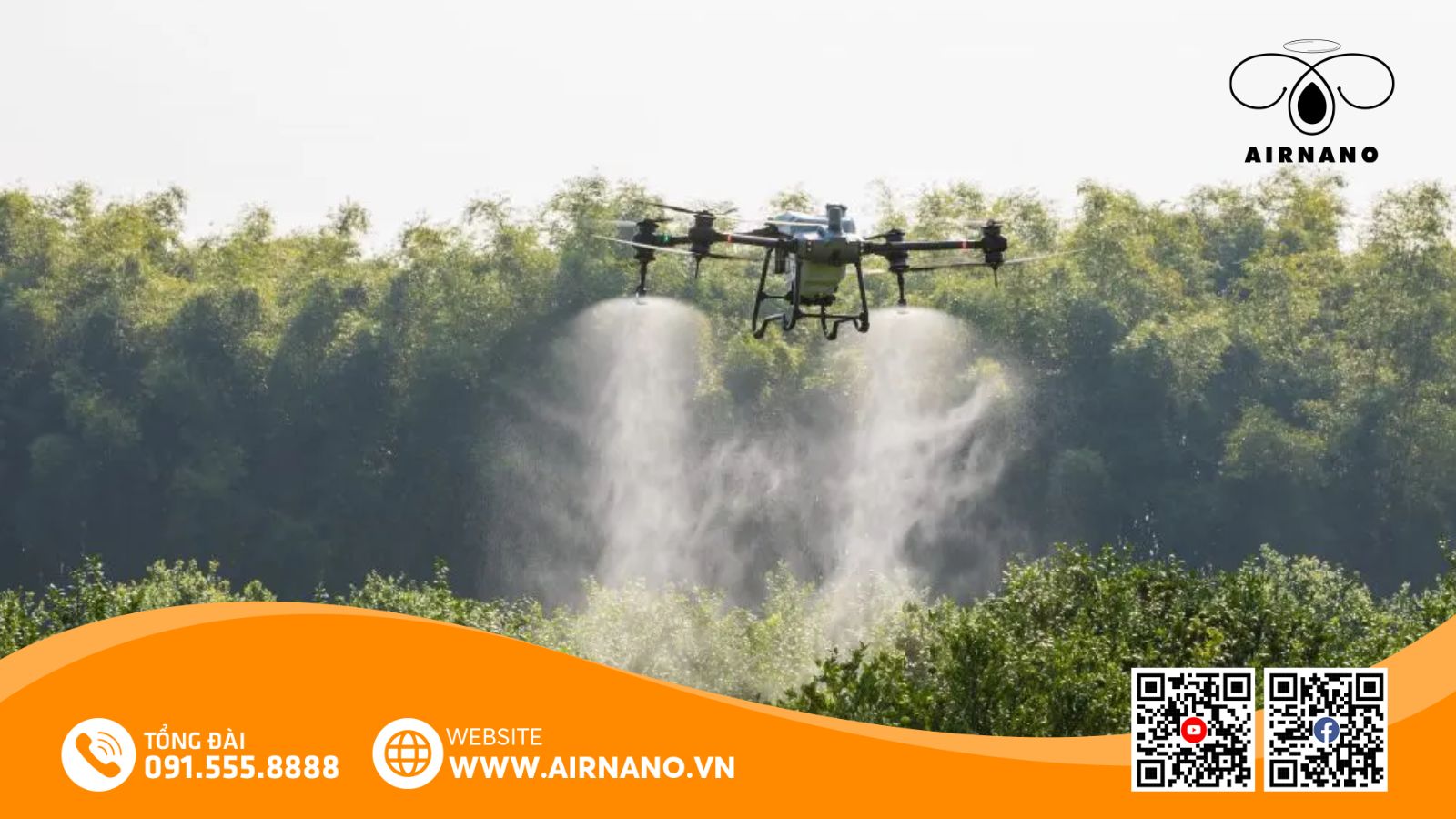 Ứng dụng máy bay phun thuốc cho cây mít