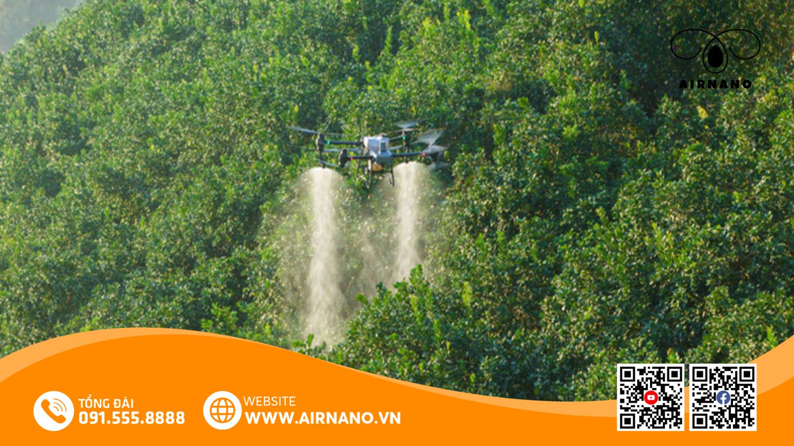 Ứng dụng máy bay phun thuốc cho cây vải