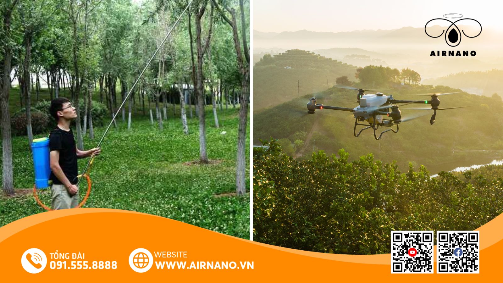 So sánh phương pháp phun truyền thống và máy bay xịt thuốc cho cây chanh