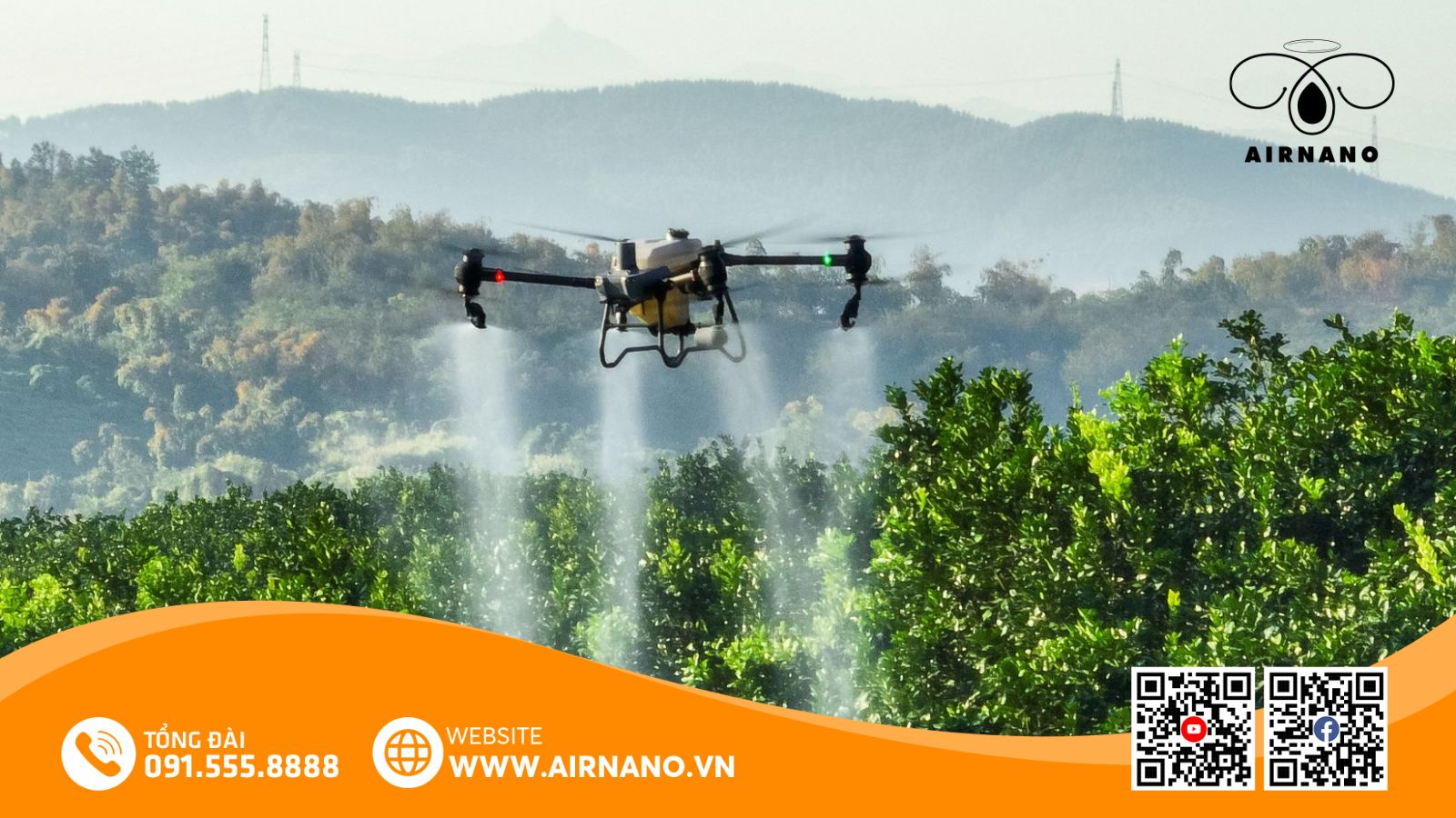 Ứng dụng máy bay phun thuốc cho cây bưởi