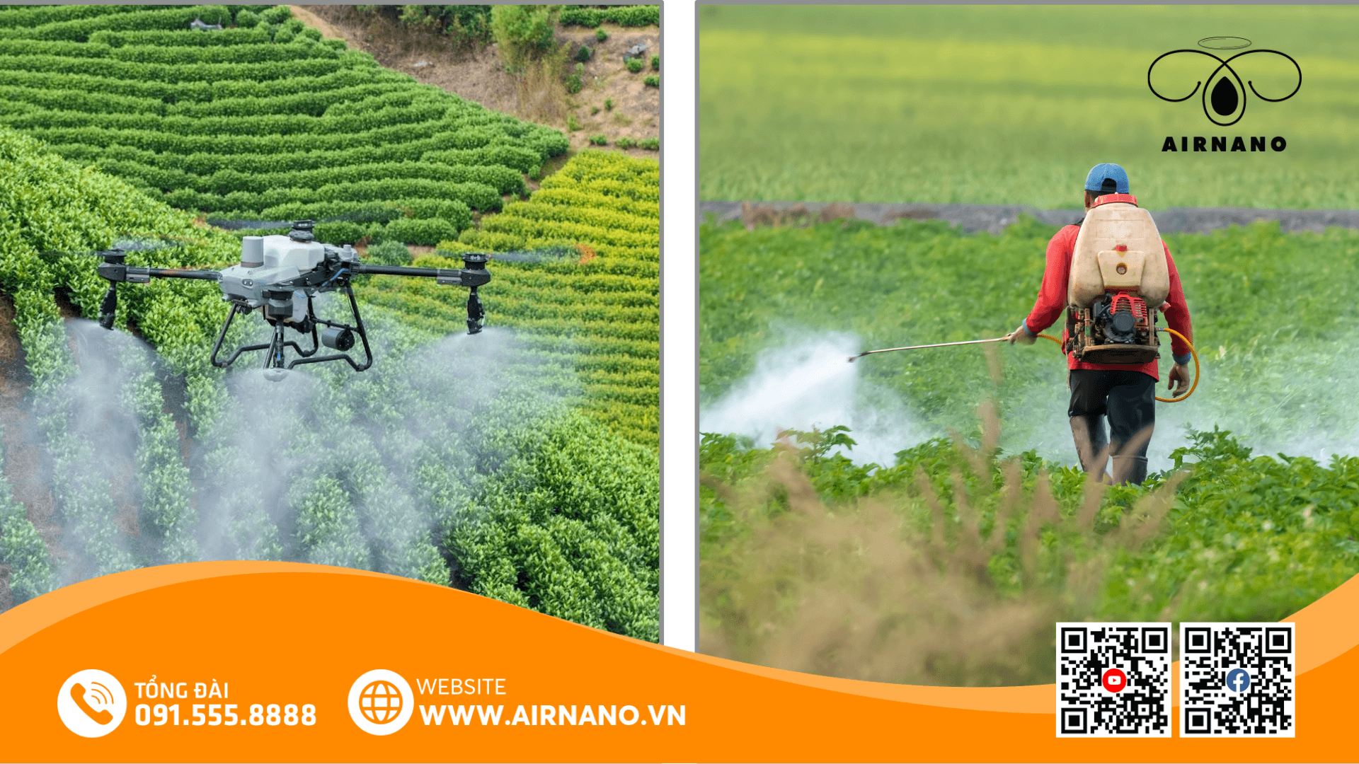 So sánh máy bay nông nghiệp và phun truyền thuống