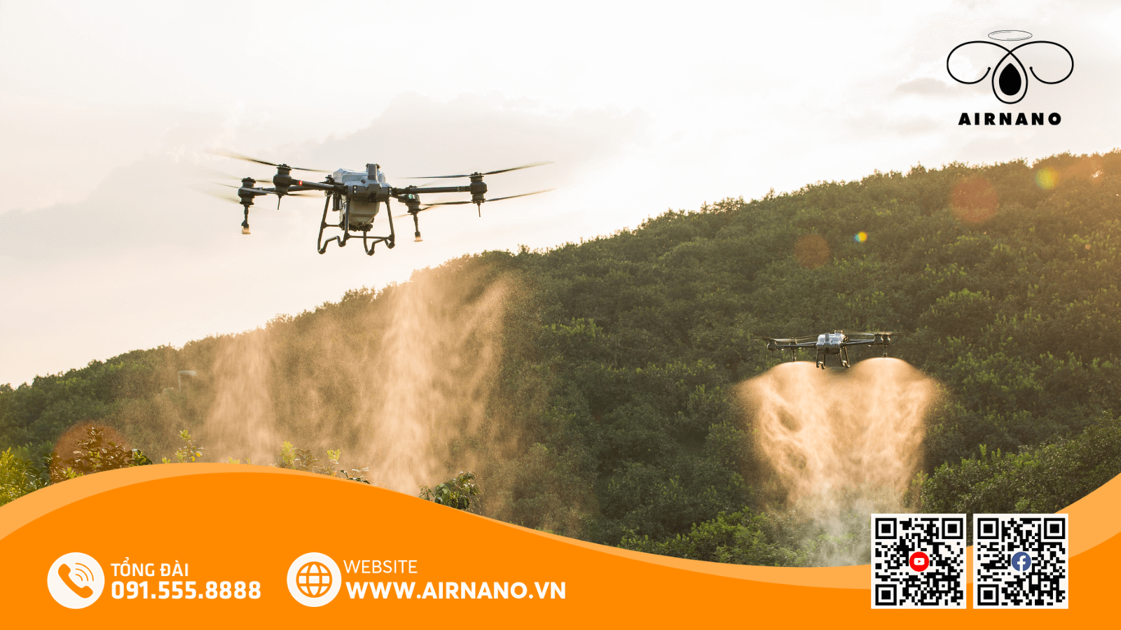 Drone phun thuốc tại Cà Mau